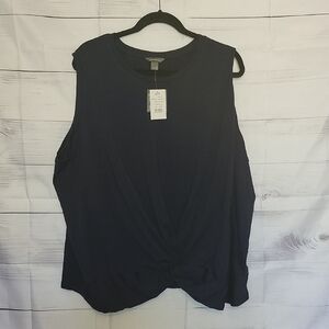 Eddie Bauer Black Sleeveless Muscle Tee Relaxed Fit